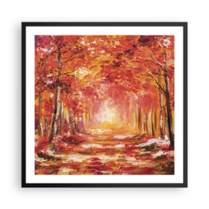 Poszter fehér keretben - Rézerdő - 60x60 cm