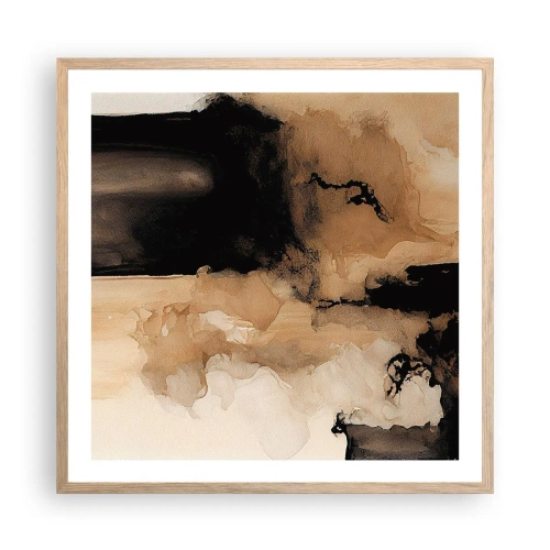 Poszter világos tölgy keretben - Egy érdekes absztrakció - 60x60 cm