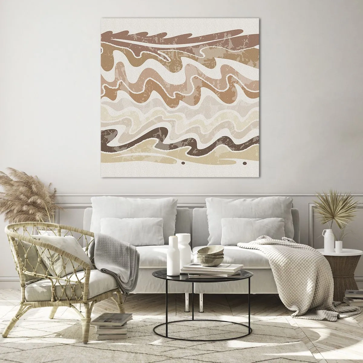 Üveg kép - Jó energia - jó érzelmek - 60x60 cm