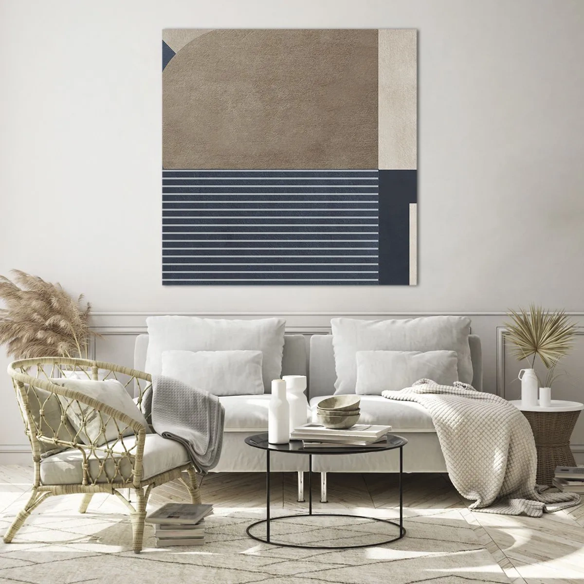 Üveg kép - Az egyszerűség és a kerekség kompozíciója - 60x60 cm