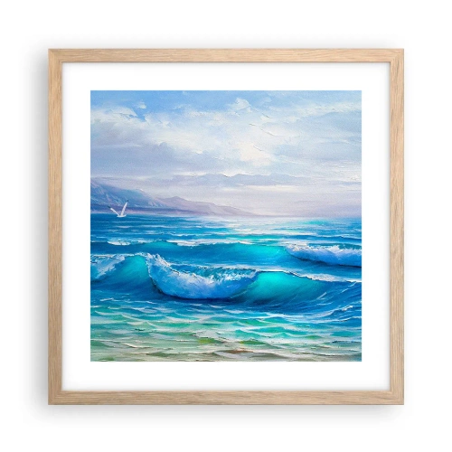 Poszter világos tölgy keretben - Megkönnyebbülést hoz - 40x40 cm