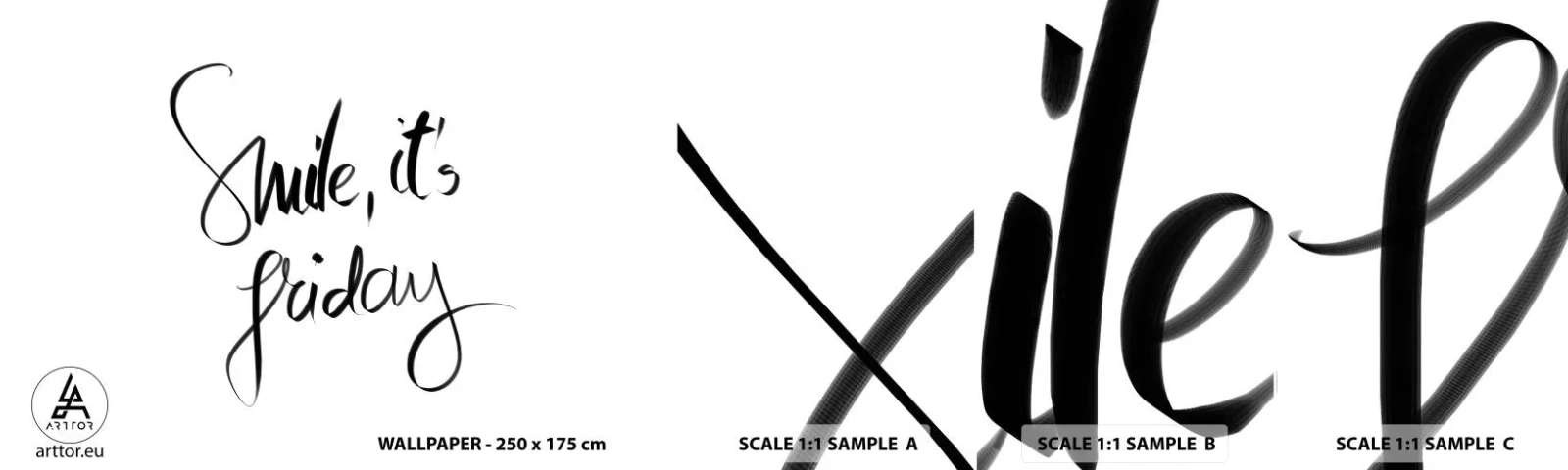 Fotótapéta Minta Standard Eco - Igazi öröm - Tipográfia, Megerősítés, Alapelv - 100x30 cm