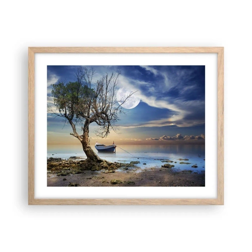 Poszter világos tölgy keretben - Ez a vég vagy a kezdet? - 50x40 cm