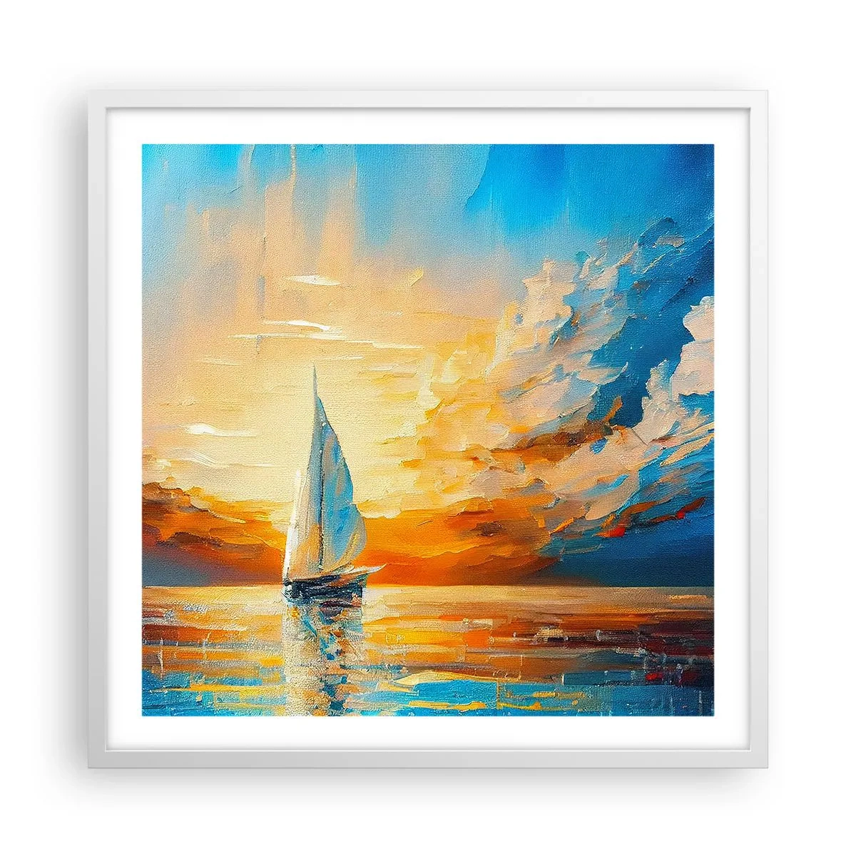 Poszter fekete keretben - Aranyban vitorlázva - 60x60 cm