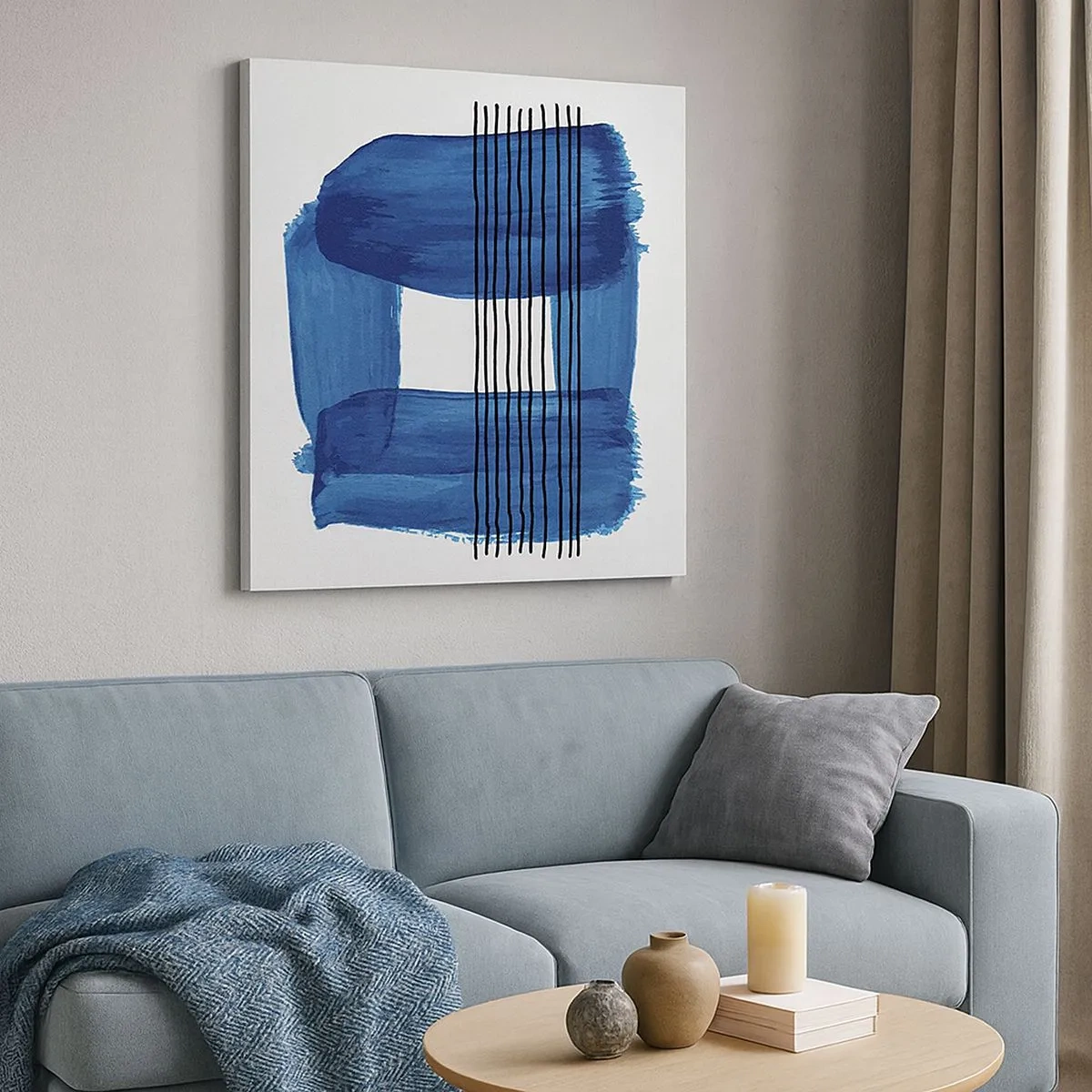 Vászonkép - Kékes-fekete - 30x30 cm