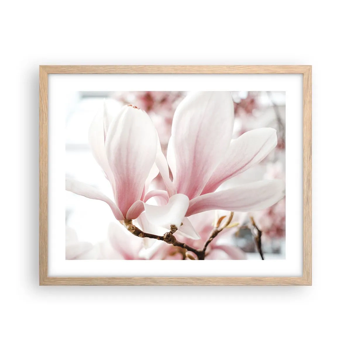 Poszter világos tölgy keretben - Határtalan gyengédség - 50x40 cm