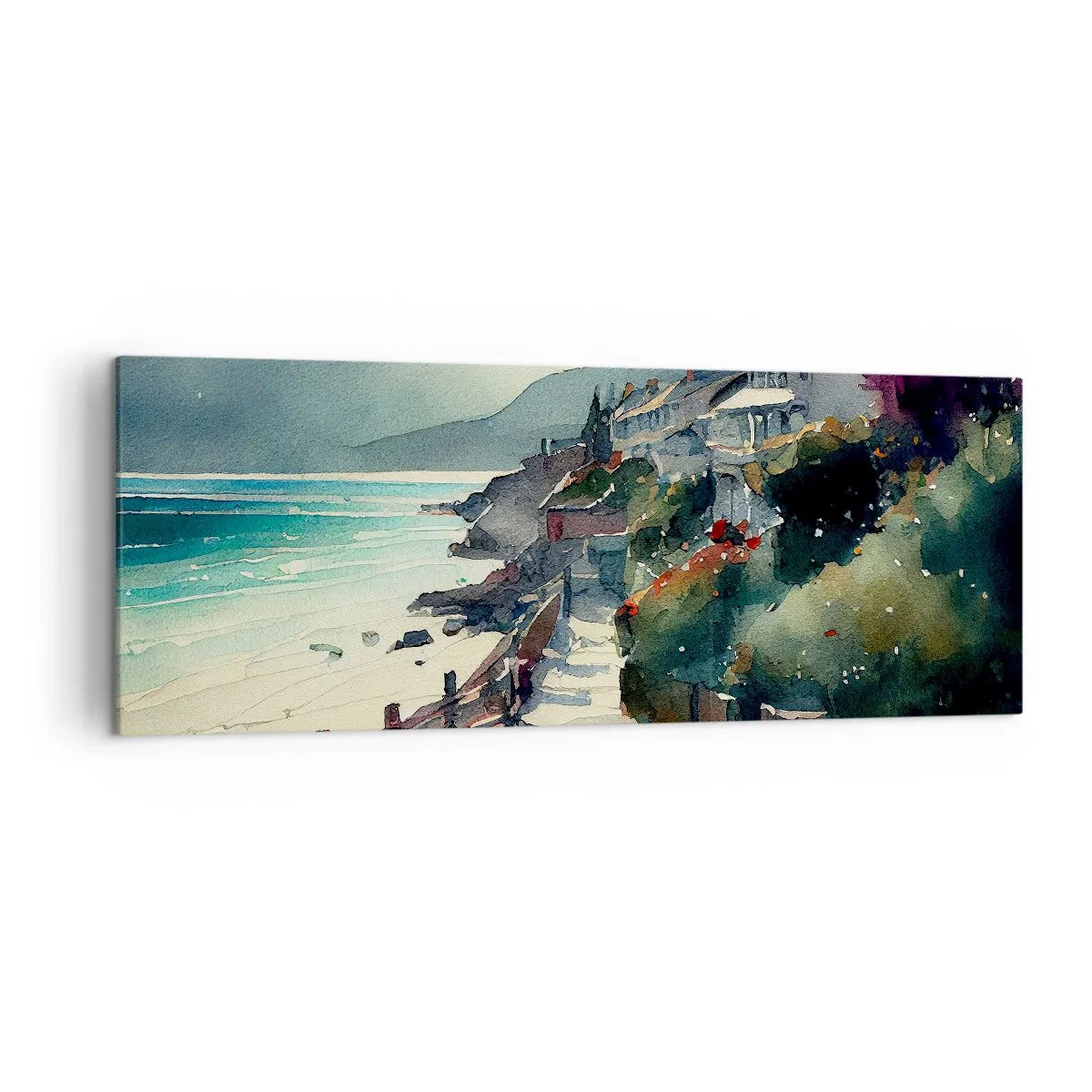 Vászonkép - Mediterrán város - 140x50 cm
