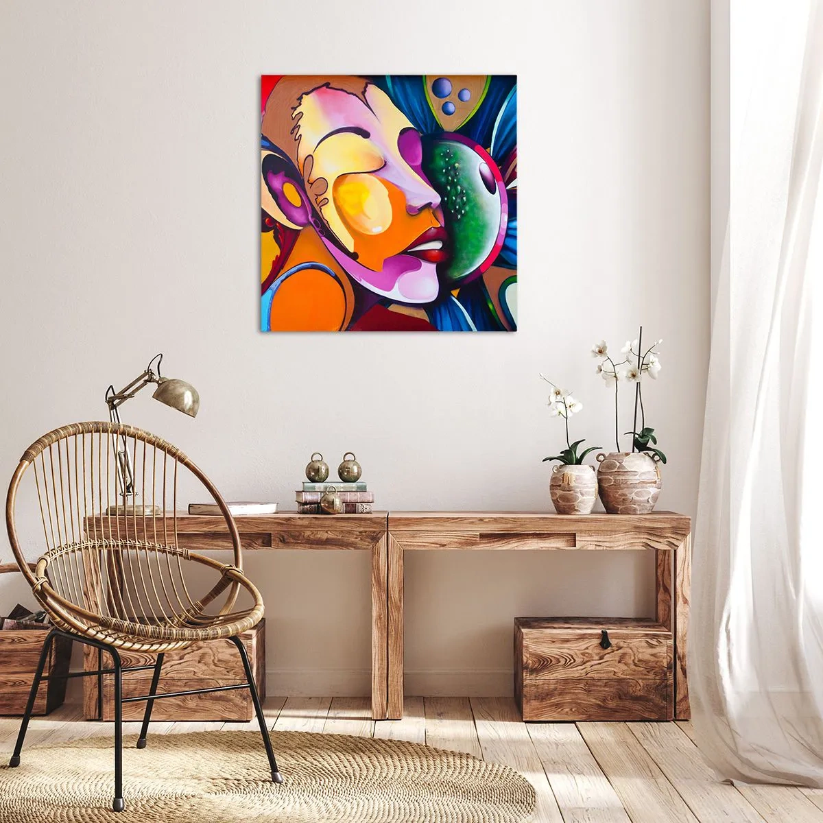 Vászonkép - Megérinteni színnel - 40x40 cm