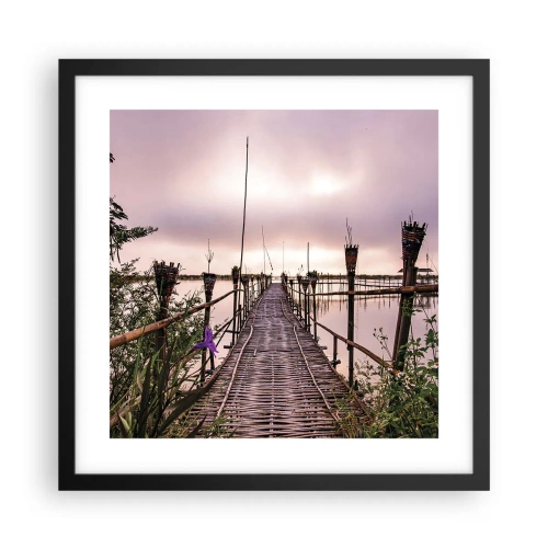 Poszter fehér keretben - Nyugalom és csend Ázsiában - 40x40 cm