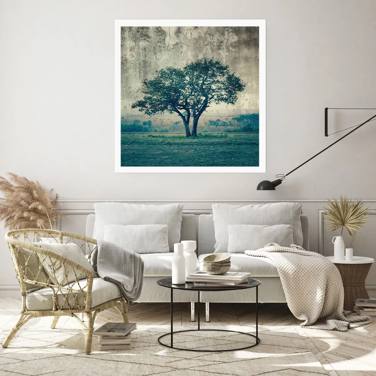 Poszter - Almafa a kék mezőn? - 60x60 cm