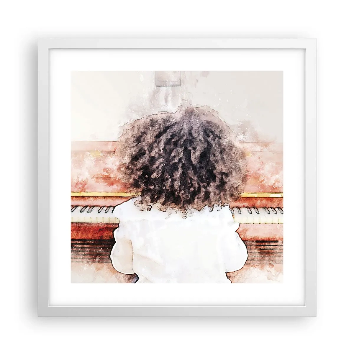 Poszter fekete keretben - Az új világban - 40x40 cm