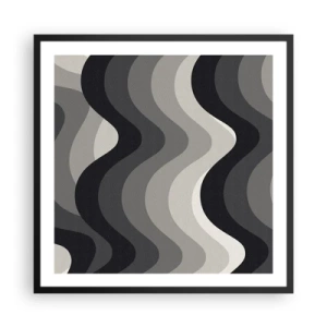 Poszter fehér keretben - Hullám a hullám után - 60x60 cm