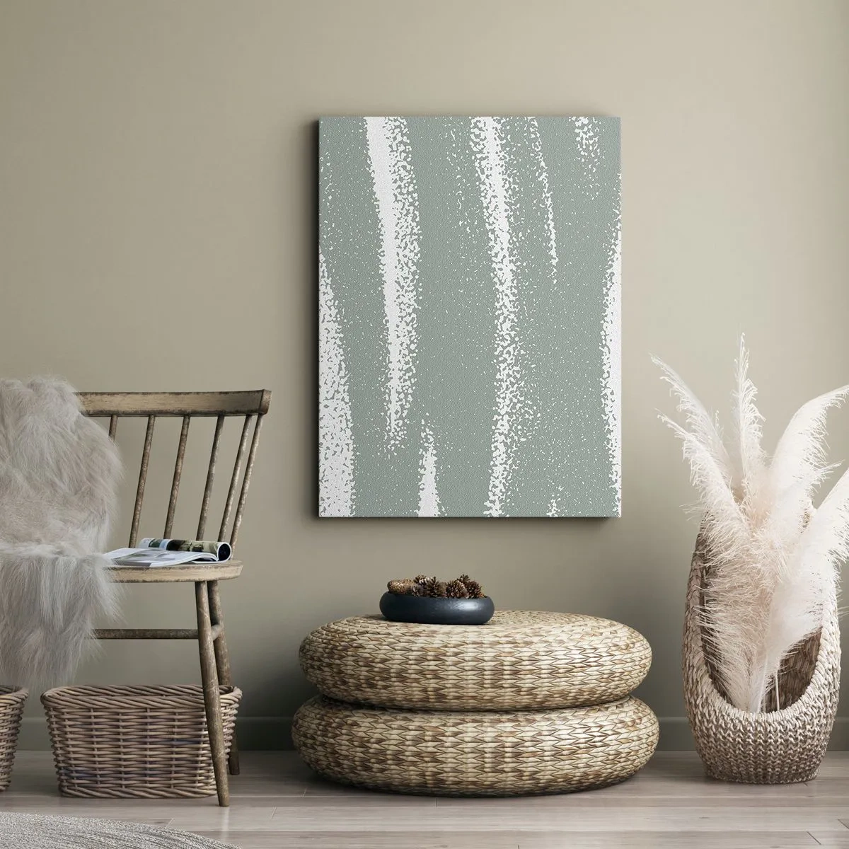 Vászonkép - Absztrakció téli hangulatban - 45x80 cm