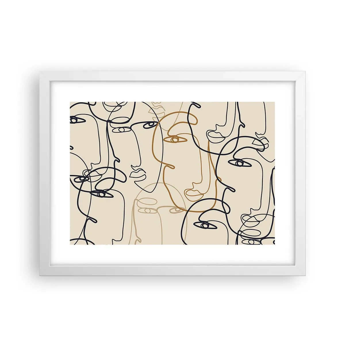 Poszter fekete keretben - Többszörös portré  - 40x30 cm