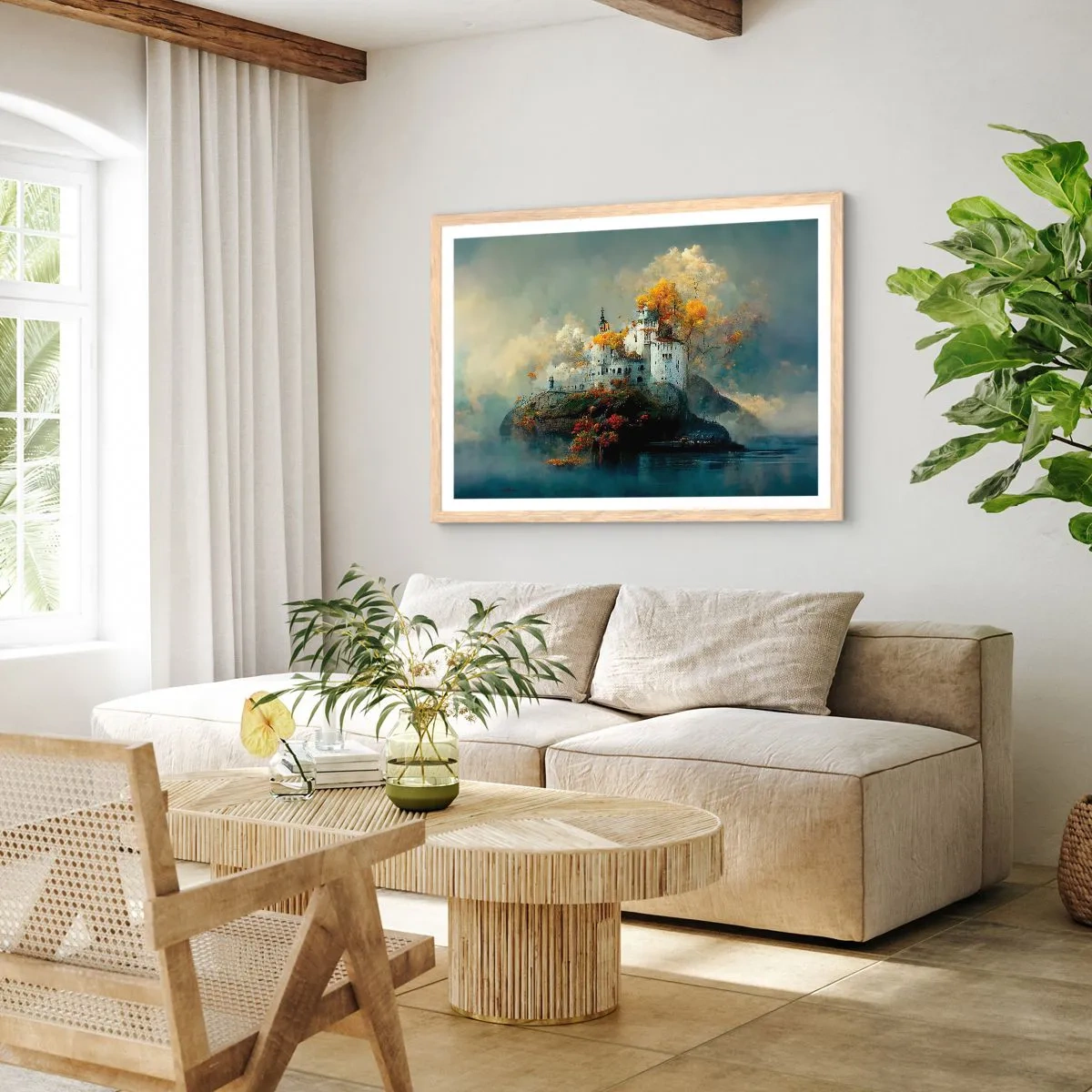 Poszter világos tölgy keretben - Egy romantikus történet kezdete - 100x70 cm