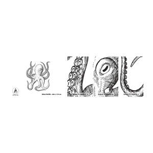 Fotótapéta Minta Standard Eco - Hullámokkal táncoló - Polip, Rajz, Tengerpart - 100x30 cm