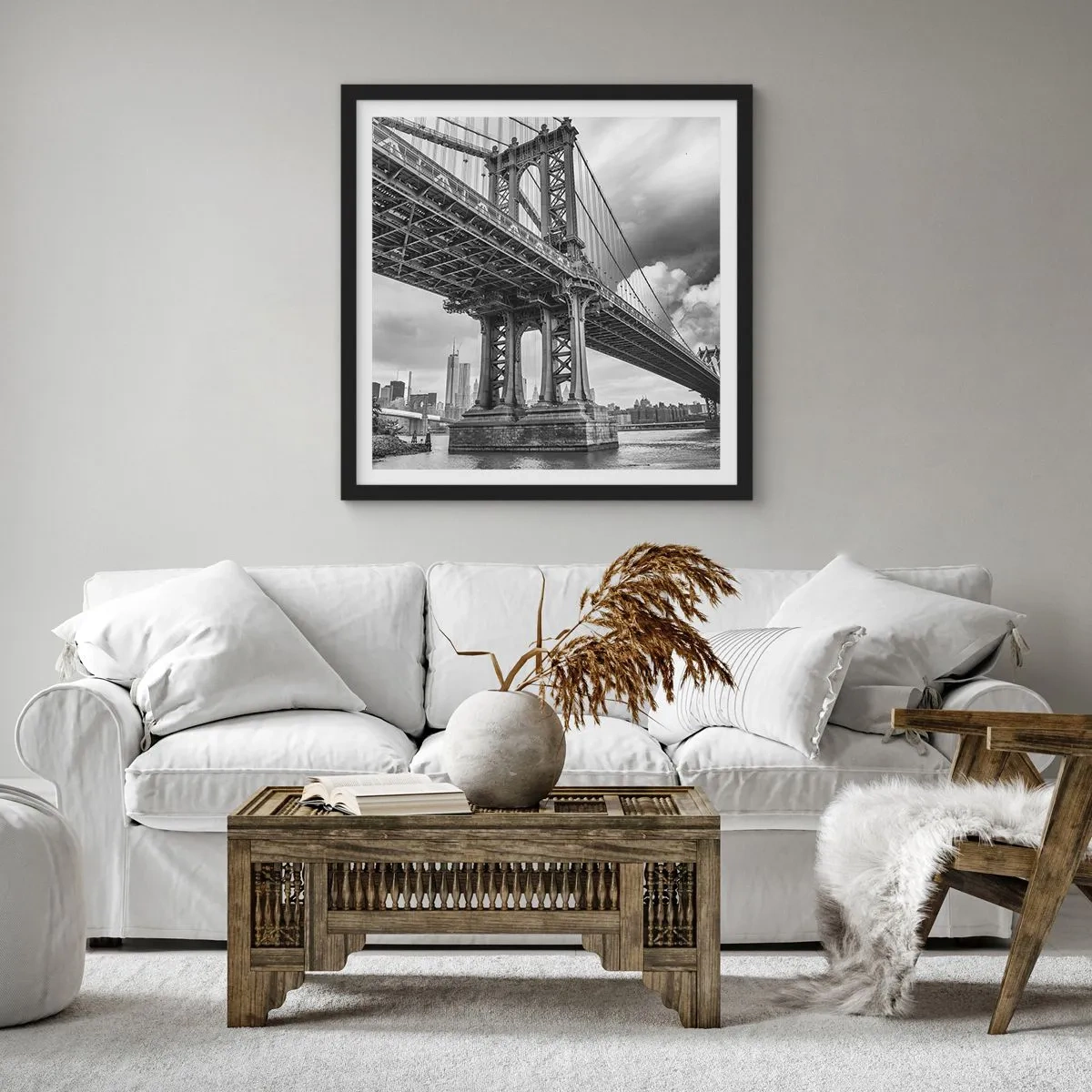 Poszter fehér keretben - A város szívébe - 40x40 cm