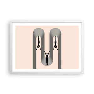 Poszter fekete keretben - Fejjel lefelé - 70x50 cm