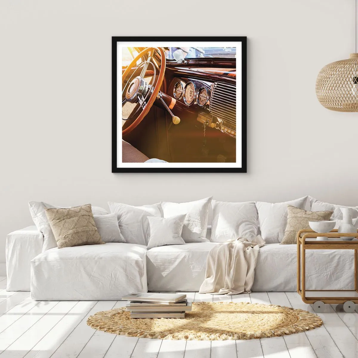 Poszter fehér keretben - Múlt luxusnak a fuvallata - 50x50 cm