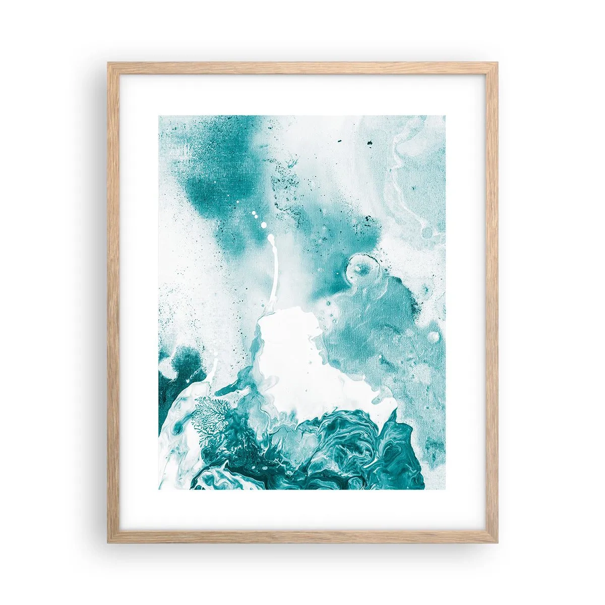 Poszter világos tölgy keretben - Kék holtágai - 40x50 cm