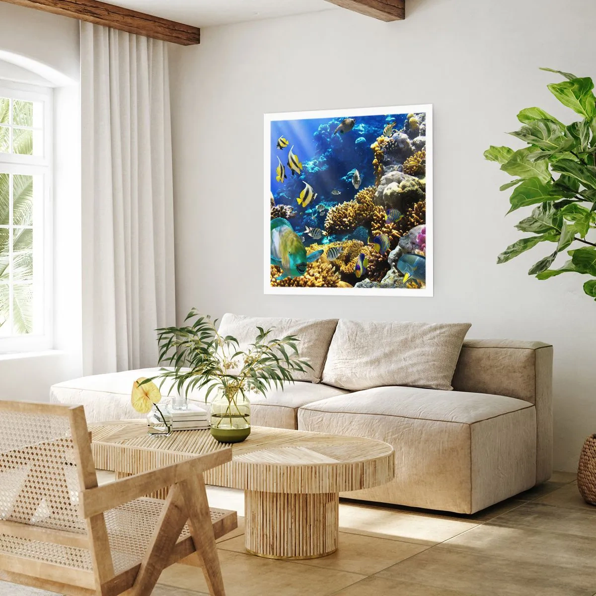 Poszter - Nagy forgalom a nyaraló ösvényen - 40x40 cm