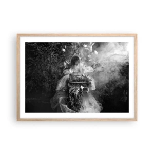 Poszter világos tölgy keretben - Maga az Anya – Természet - 70x50 cm