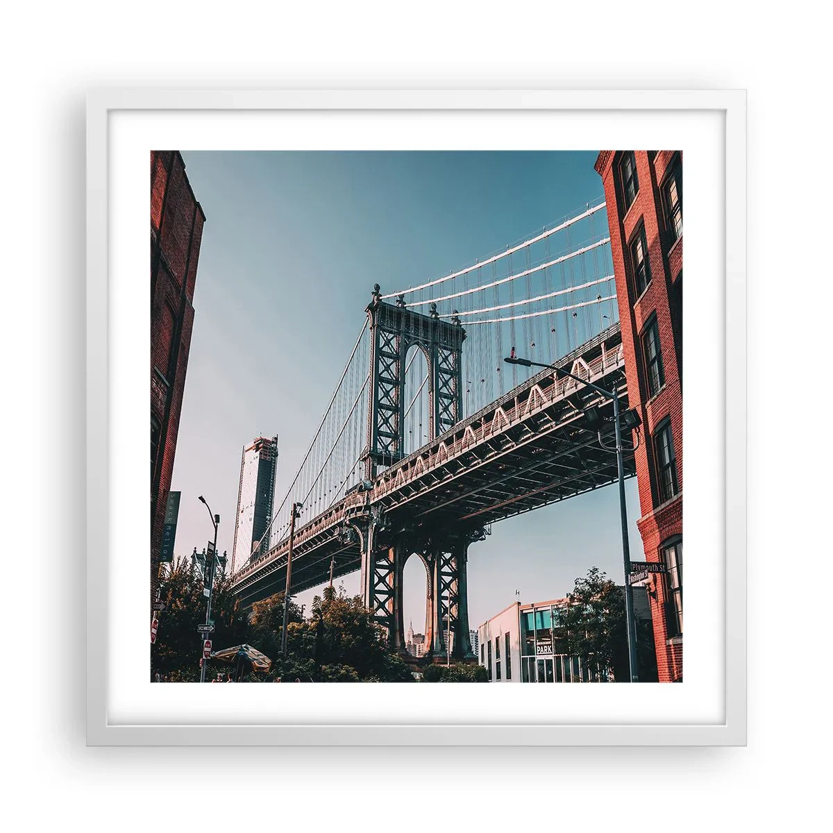 Poszter fekete keretben - A város hullámai fölött - 50x50 cm