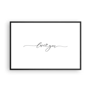 Poszter fehér keretben - Fekete fehéren - 91x61 cm