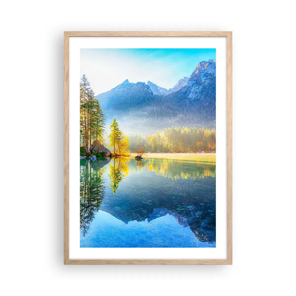 Poszter világos tölgy keretben - Fenség és édesség - 50x70 cm