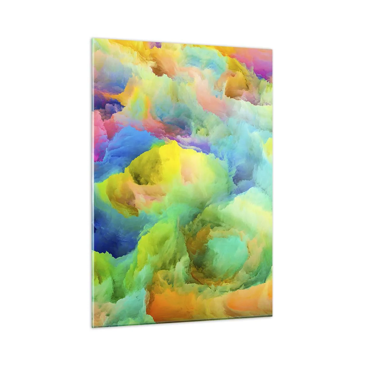 Üveg kép - Szivárványos pehely - 50x70 cm