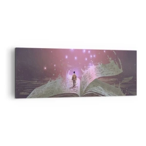 Vászonkép - Meghívás egy másik világba – olvass! - 140x50 cm