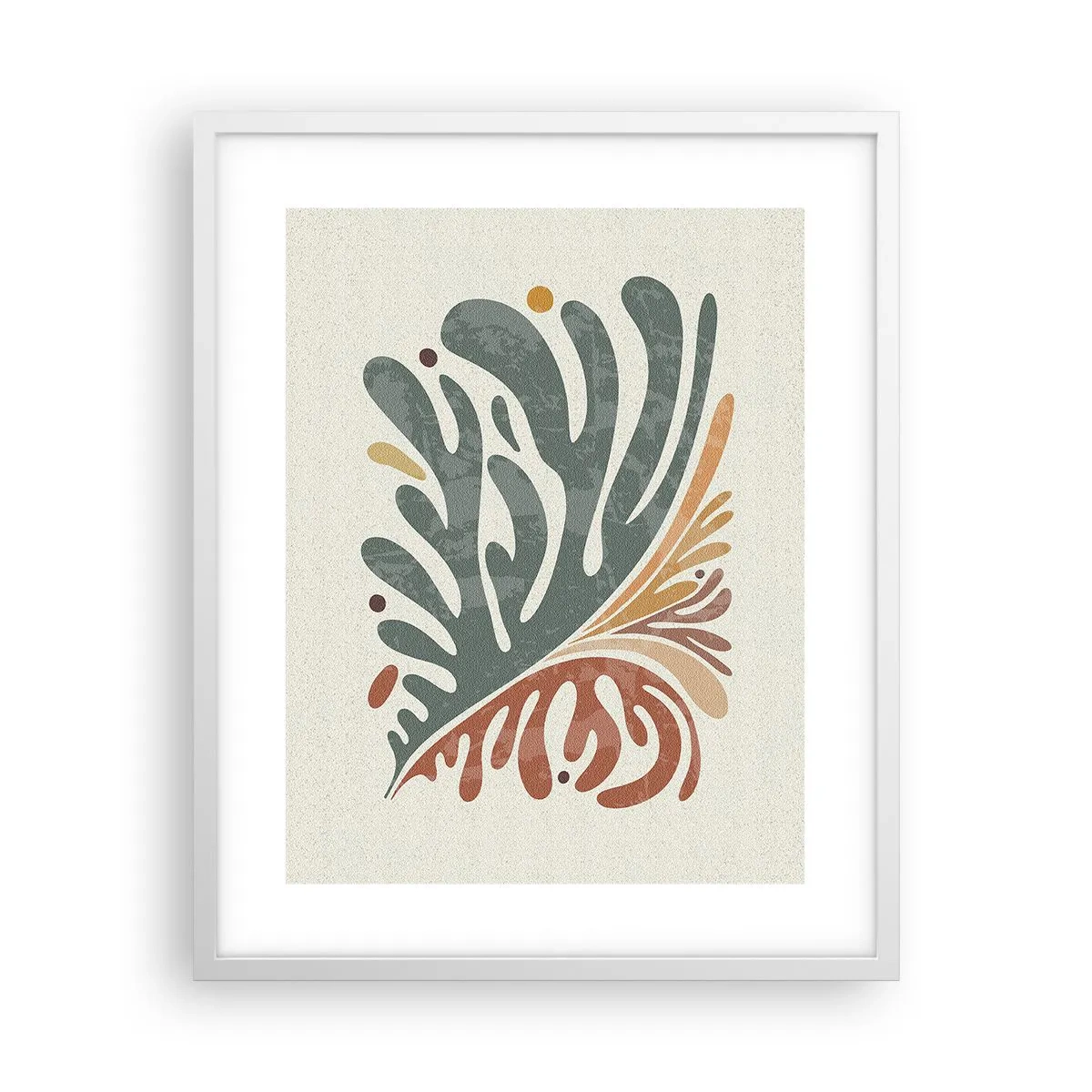 Poszter fekete keretben - Többszínű levél - 40x50 cm