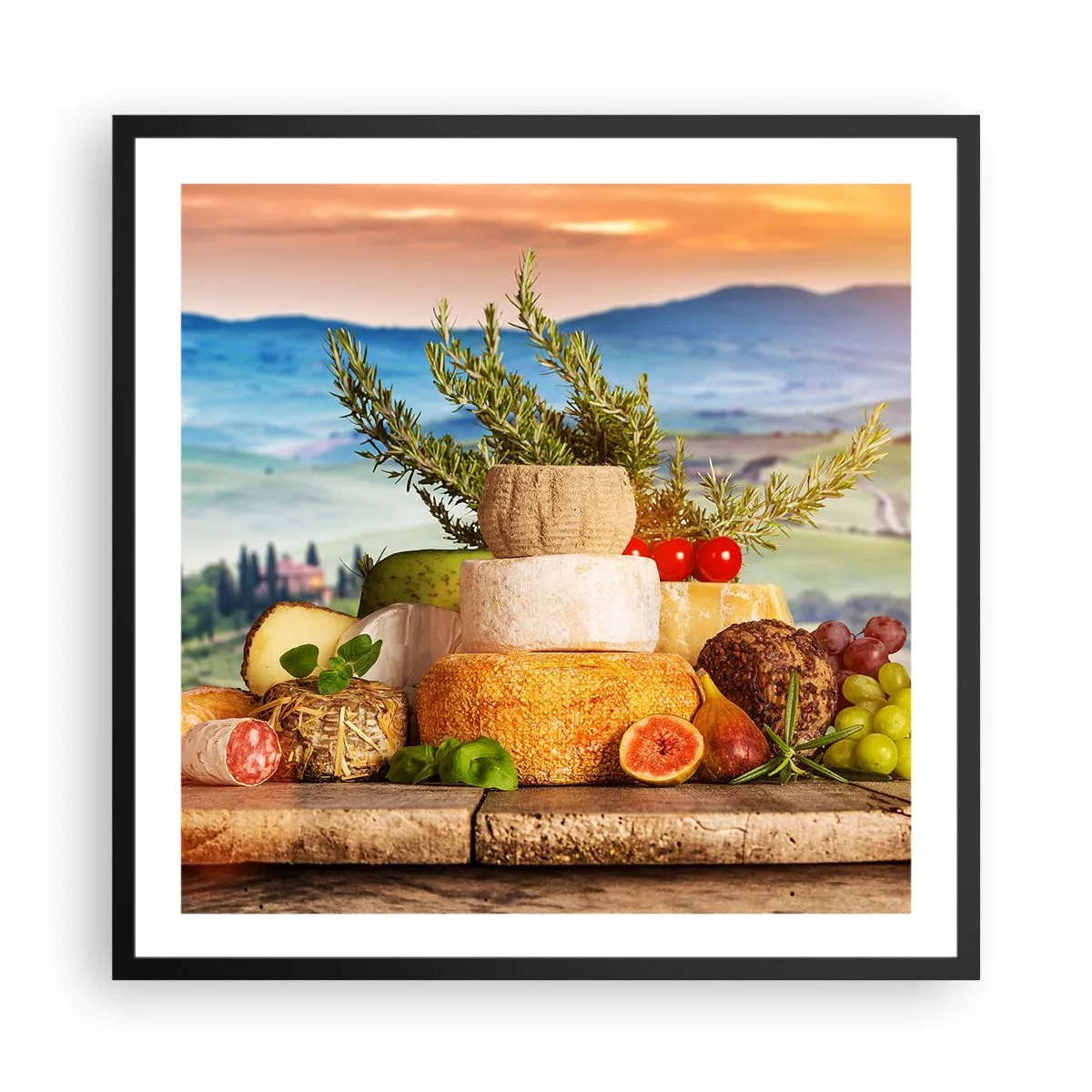 Poszter fehér keretben - Az olasz életöröm - 60x60 cm