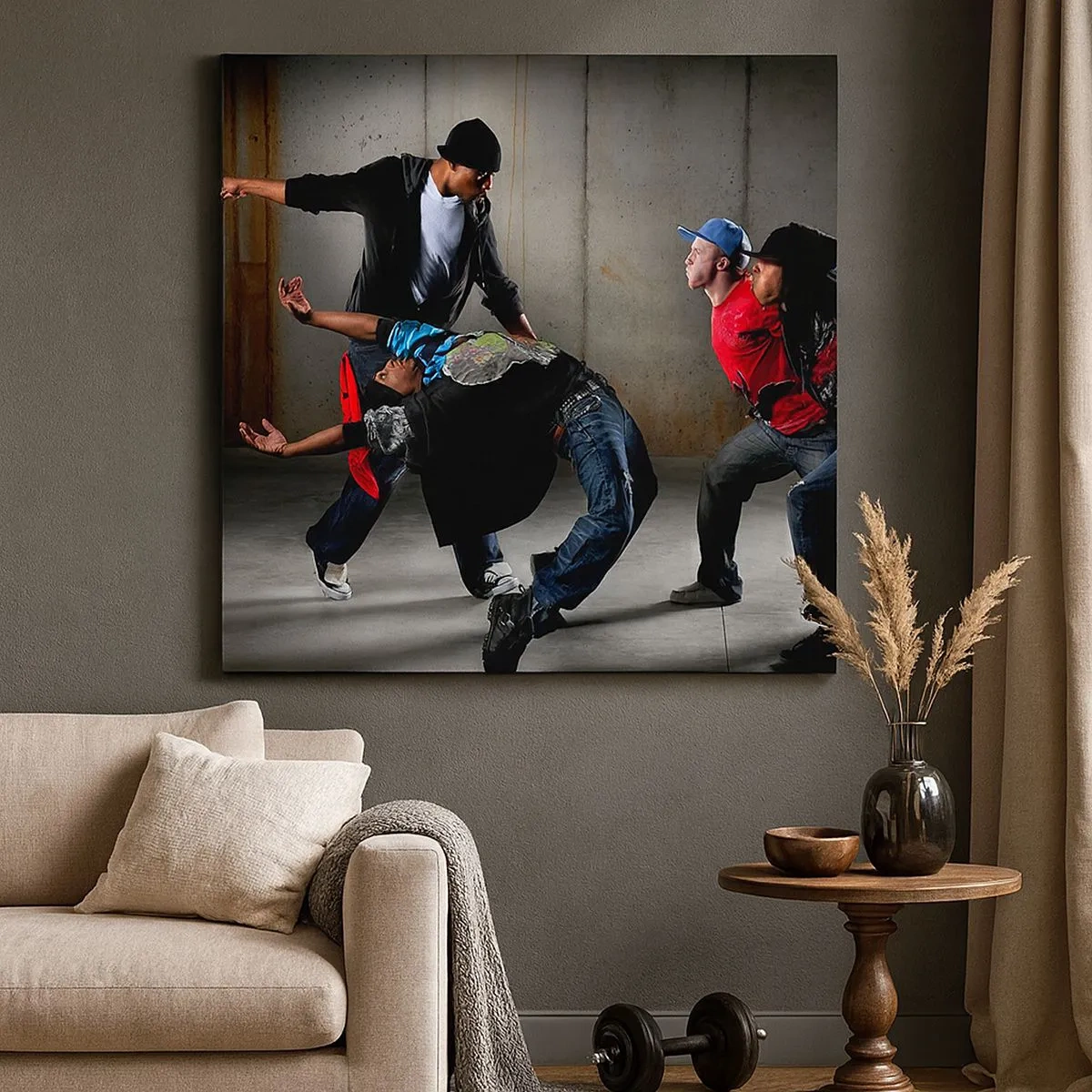 Vászonkép - Tánc az utcai széllel - 30x30 cm