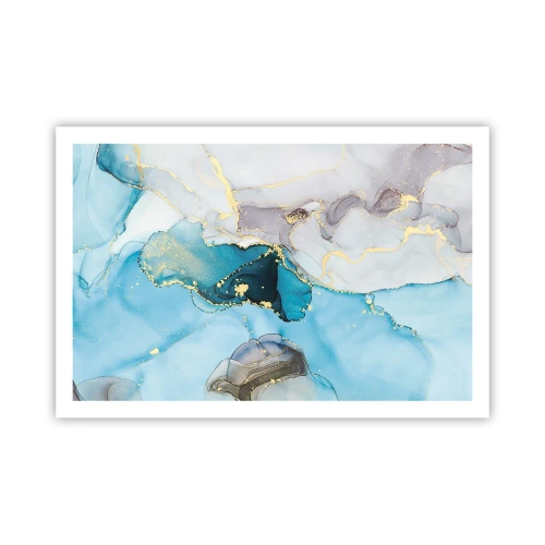 Poszter - Tanulmány a szürke és a türkiz találkozásáról - 91x61 cm