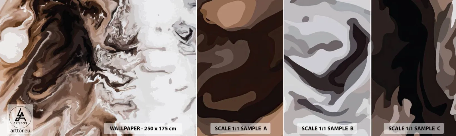 Fotótapéta Minta Standard Eco - Színkontraszt - Absztrakció, Darab, Modern minta - 100x30 cm