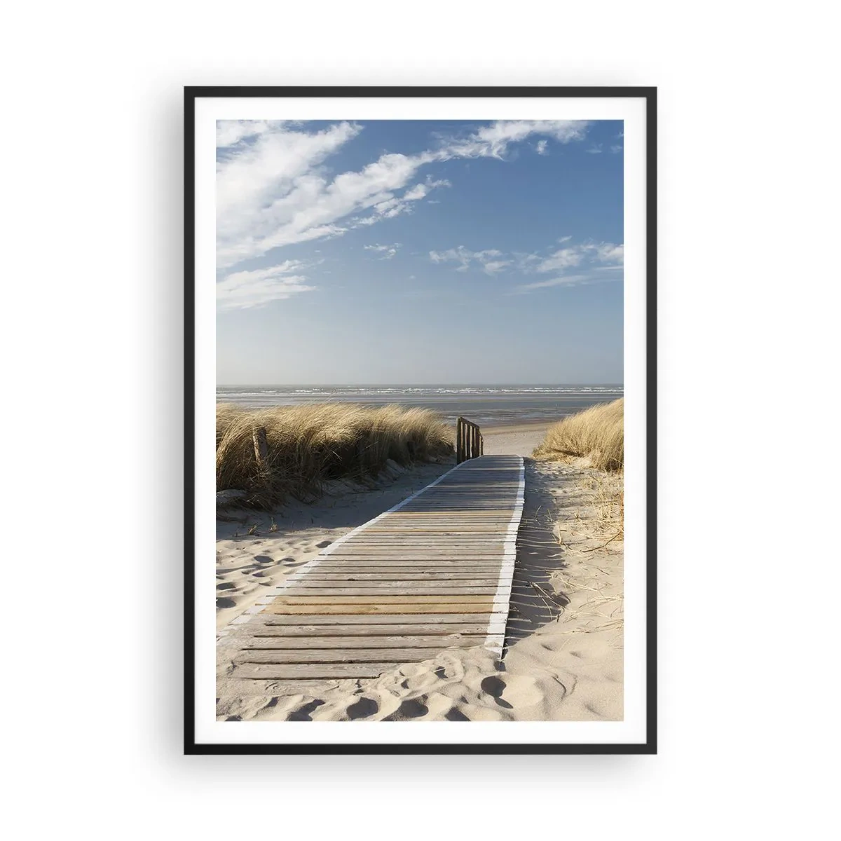Poszter fehér keretben - A dűne mögött, a fű susogásában - 70x100 cm
