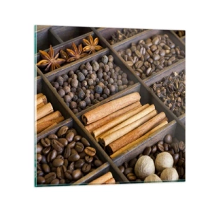 Üveg kép - Az aromák kincsesbányája - 60x60 cm