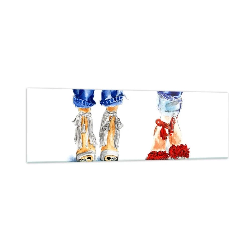 Üveg kép - Talán elmegyünk sétálni? - 160x50 cm