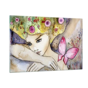 Üveg kép - Pillangó hercegnő - 120x80 cm