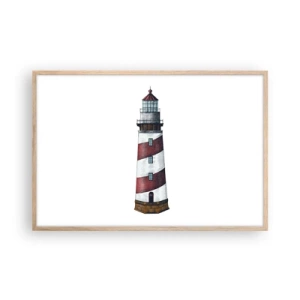 Poszter világos tölgy keretben - Mindig résen - 91x61 cm