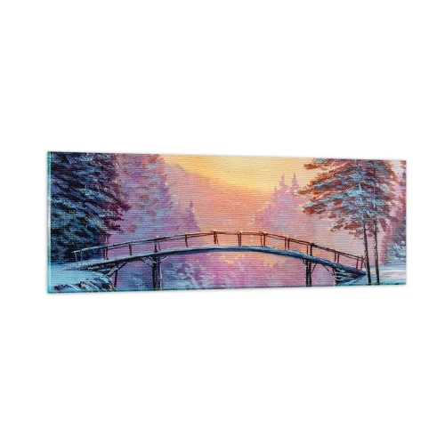 Üveg kép - Négy évszak - tél - 90x30 cm