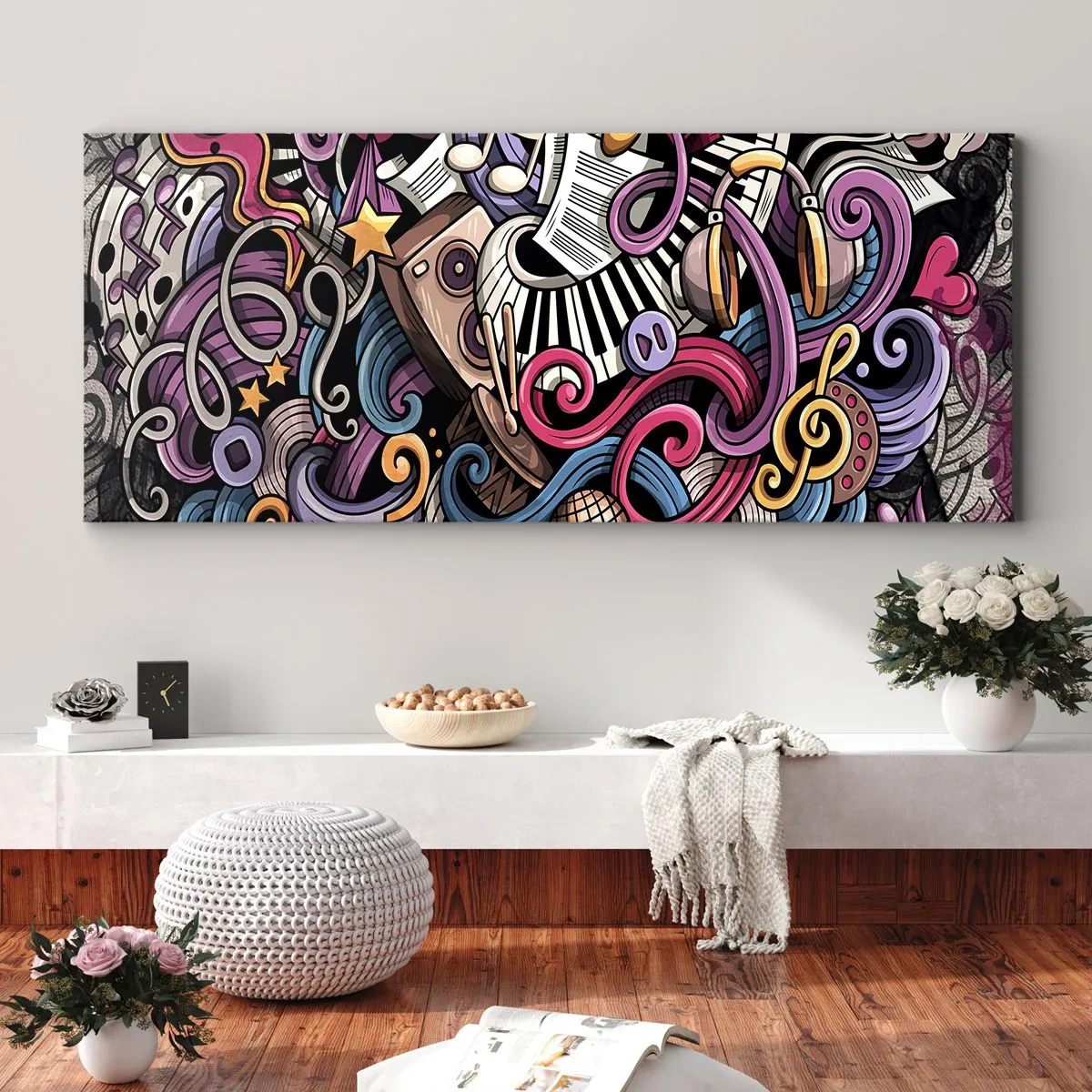 Vászonkép - Bonyolult dallam - 140x50 cm