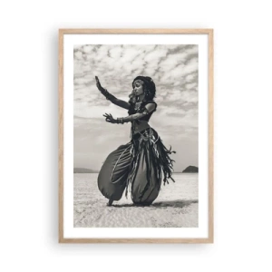 Poszter világos tölgy keretben - A déli szigetek tánca - 50x70 cm