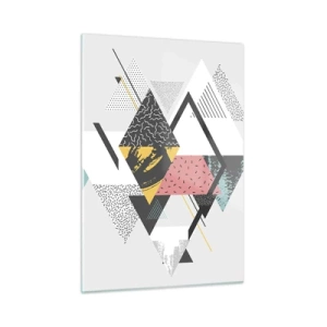Üveg kép - Variáció háromszögön és rombuszon - 50x70 cm