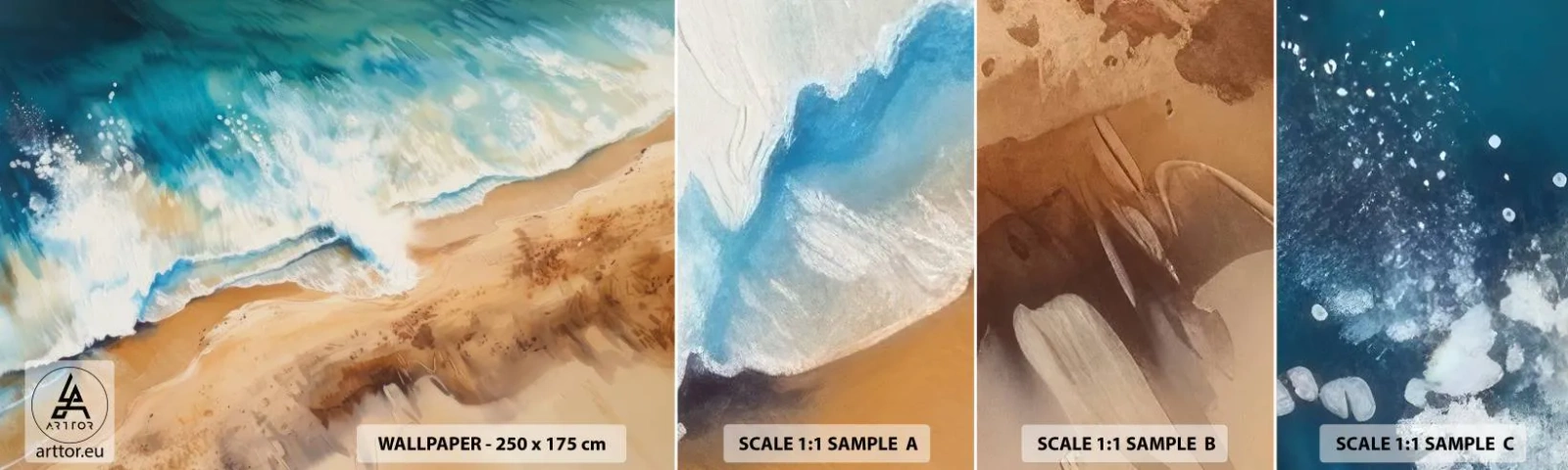 Fotótapéta Minta Standard Eco - Visszatérő hullám - Tengerpart, Tengerpart, óceán - 100x30 cm