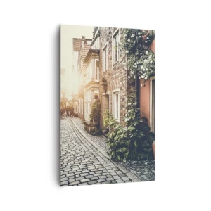 Vászonkép - Rózsa sikátor rózsaszín fényben - 80x120 cm