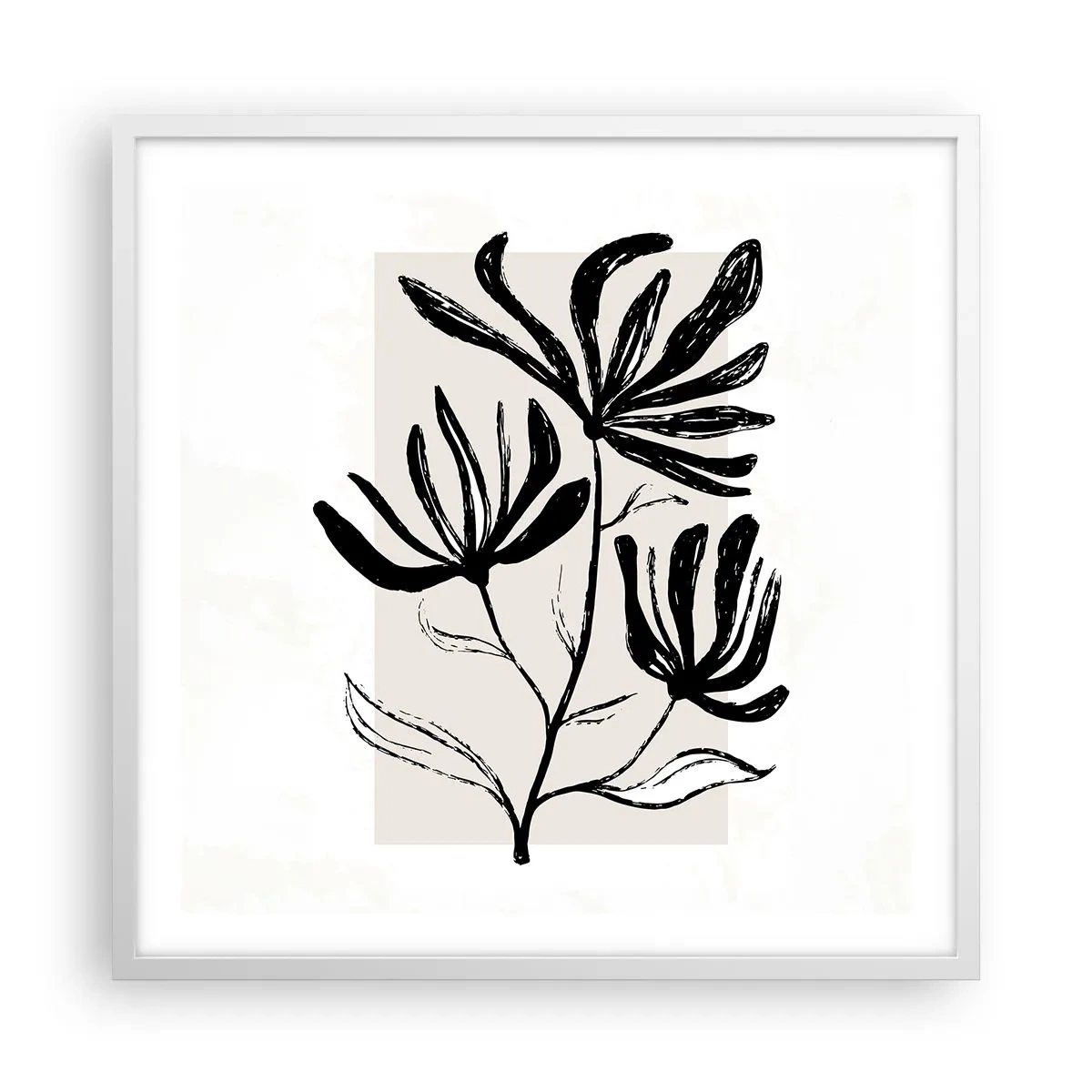 Poszter fekete keretben - Vázlat egy herbáriumhoz - 60x60 cm