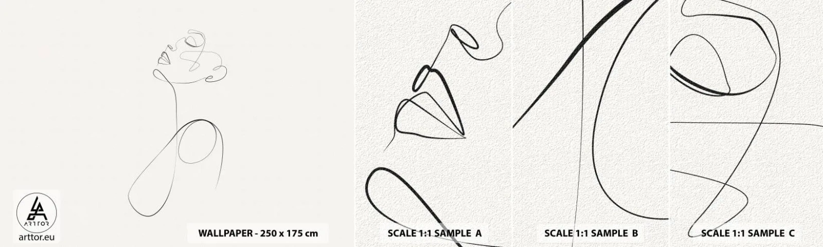 Fotótapéta Minta Standard Eco - Álmokban hurkolt - Nő, Grafika, Darab - 100x30 cm