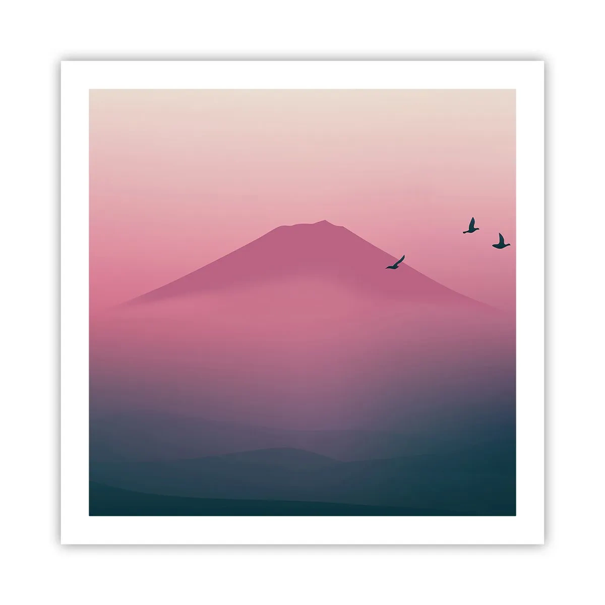 Poszter - Vándorok a felhők felett - 60x60 cm